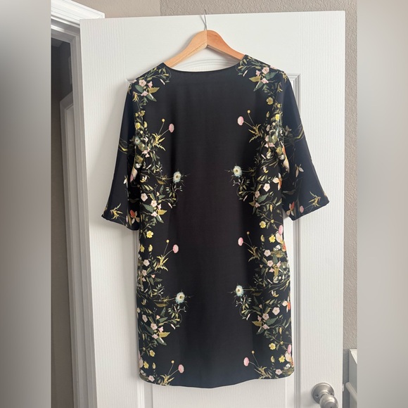 Rachel Roy Floral Black Dress- 6 - Picture 2 of 3